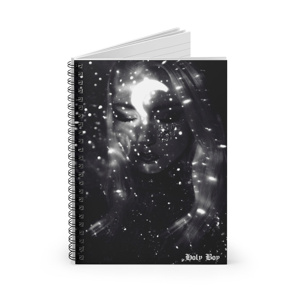 Dark Moon Spiral Notebook - Ruled Line